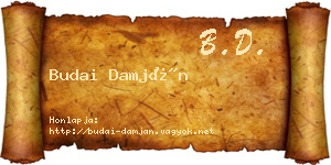 Budai Damján névjegykártya